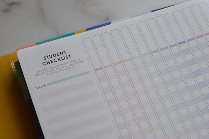 student checklist