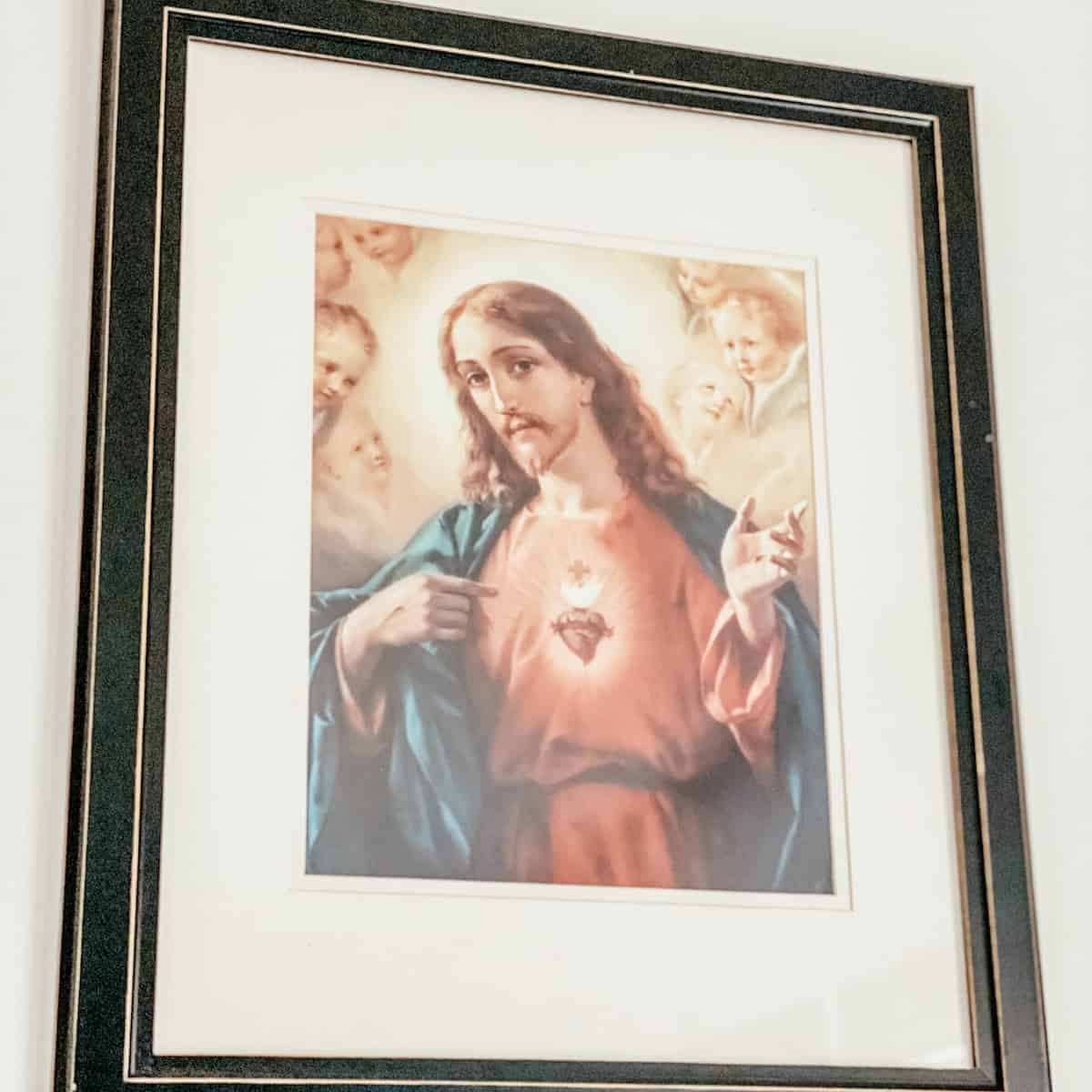 framed image of the Sacred Heart of Jesus
