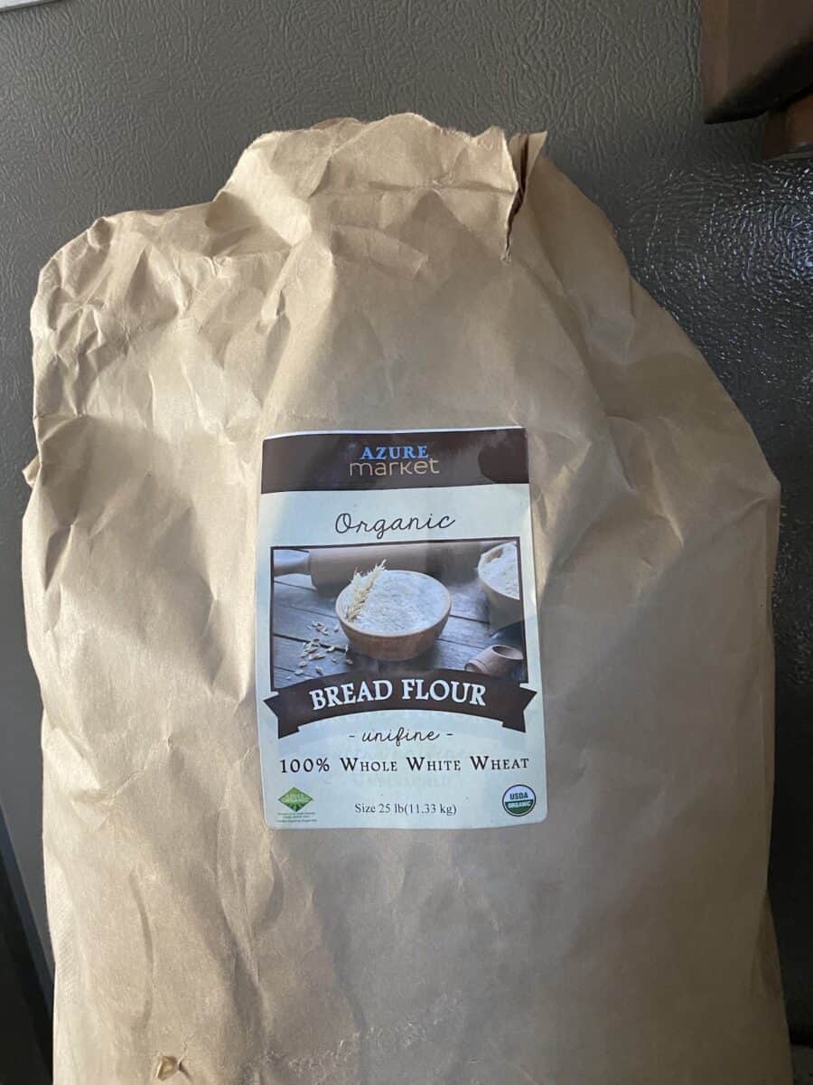 large 25 pound bag of bread flour