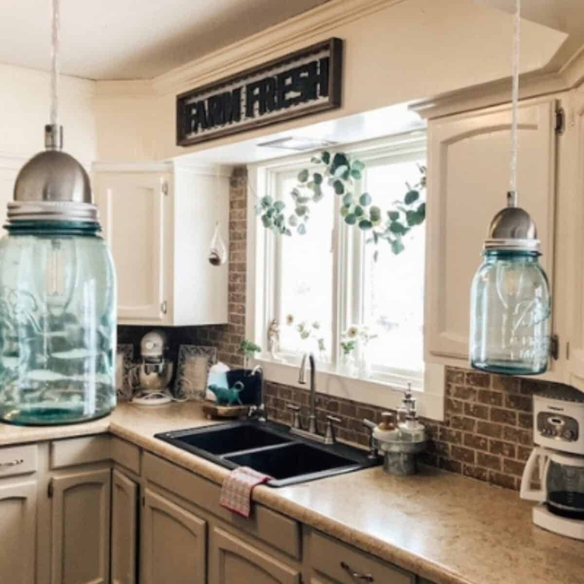 kitchen sink with window