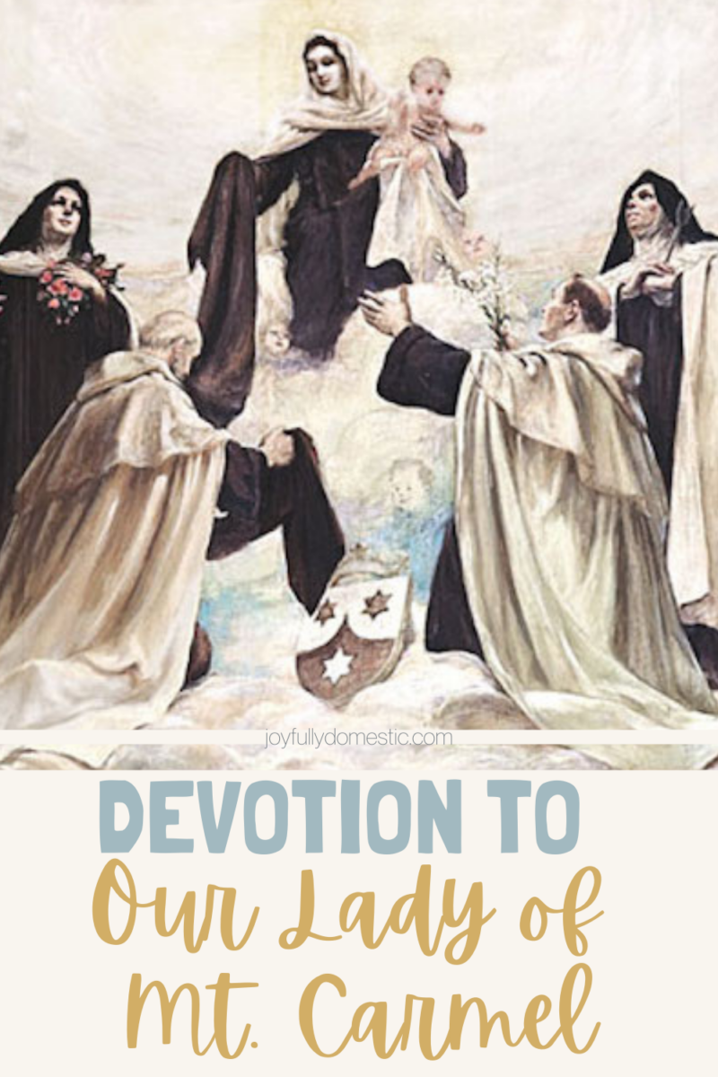 image of our lady of mt Carmel with carmelites