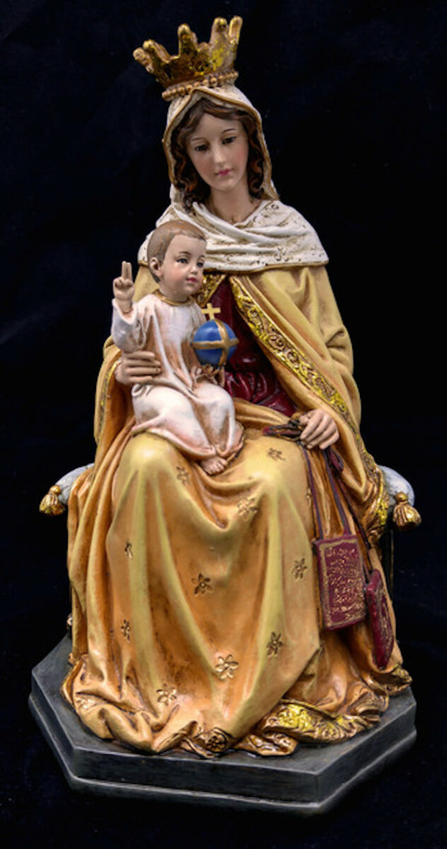Our Lady of Mt Carmel statue.