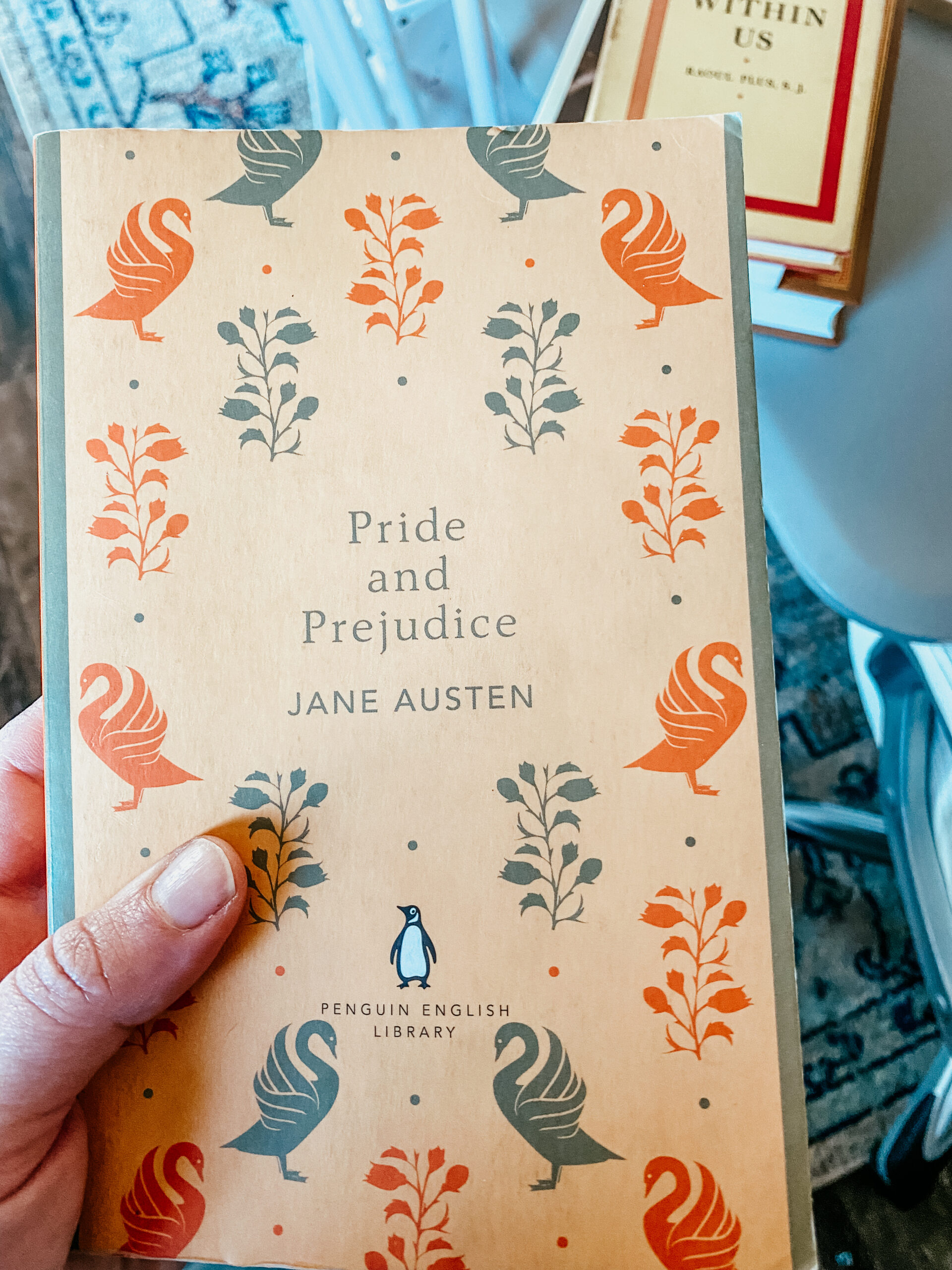 Pride and Prejudice book by Jane Austen.