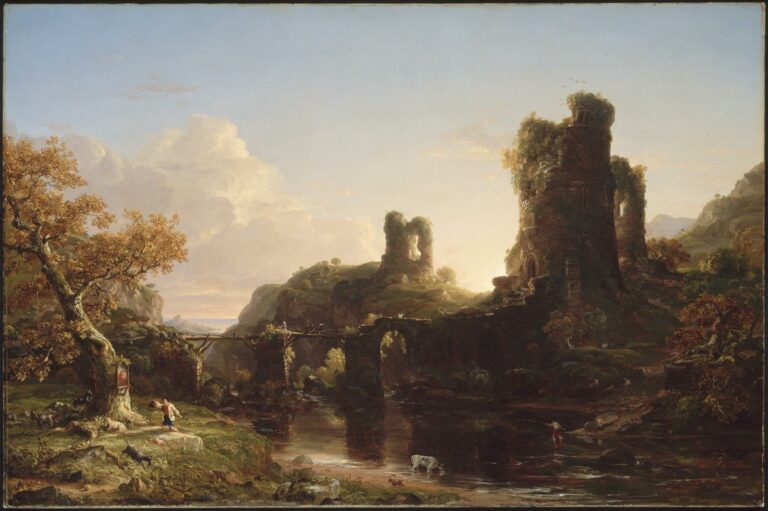 Thomas Cole painting of "An Italian Autumn"