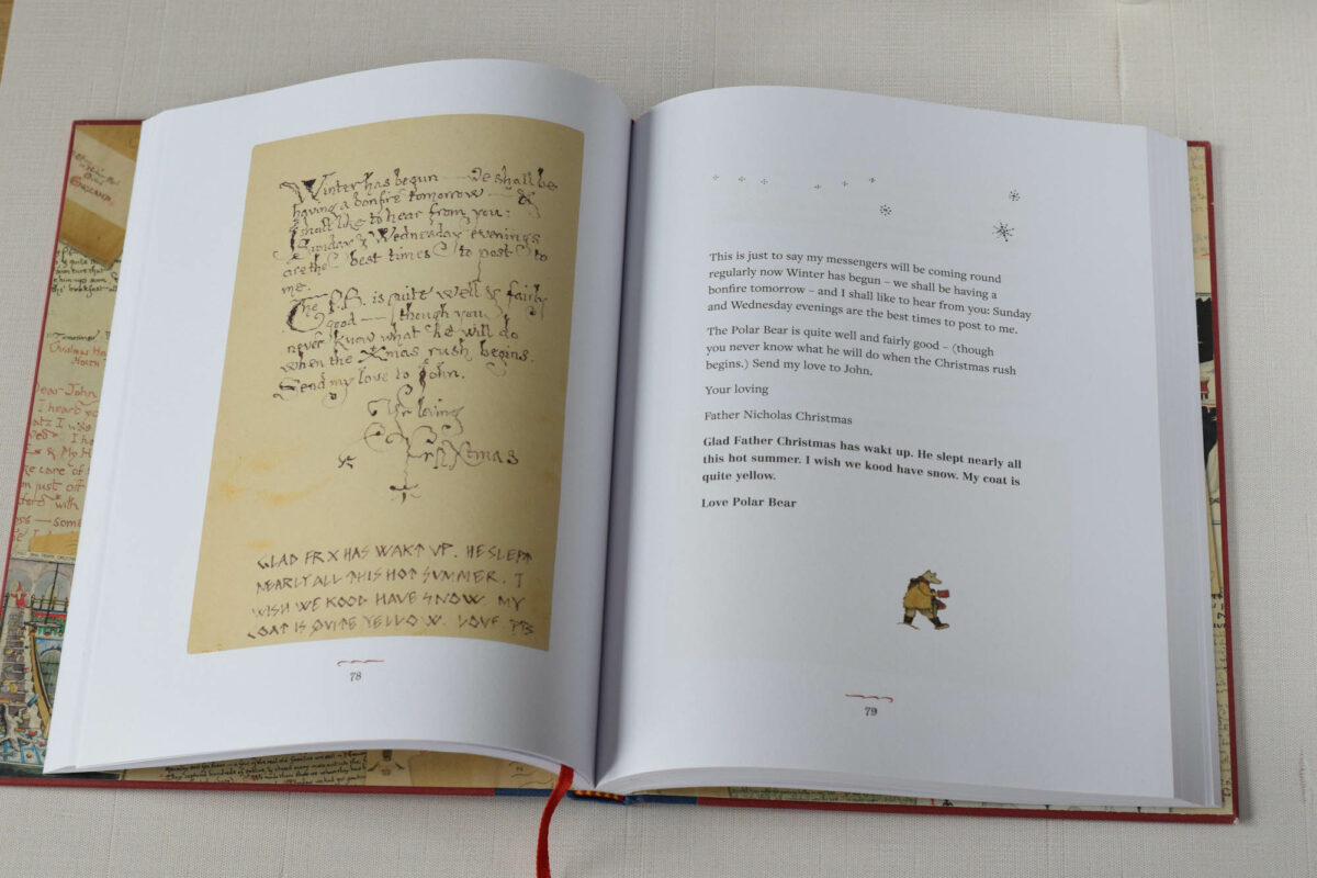 inside look at some of the Letters from Father Christmas book. 