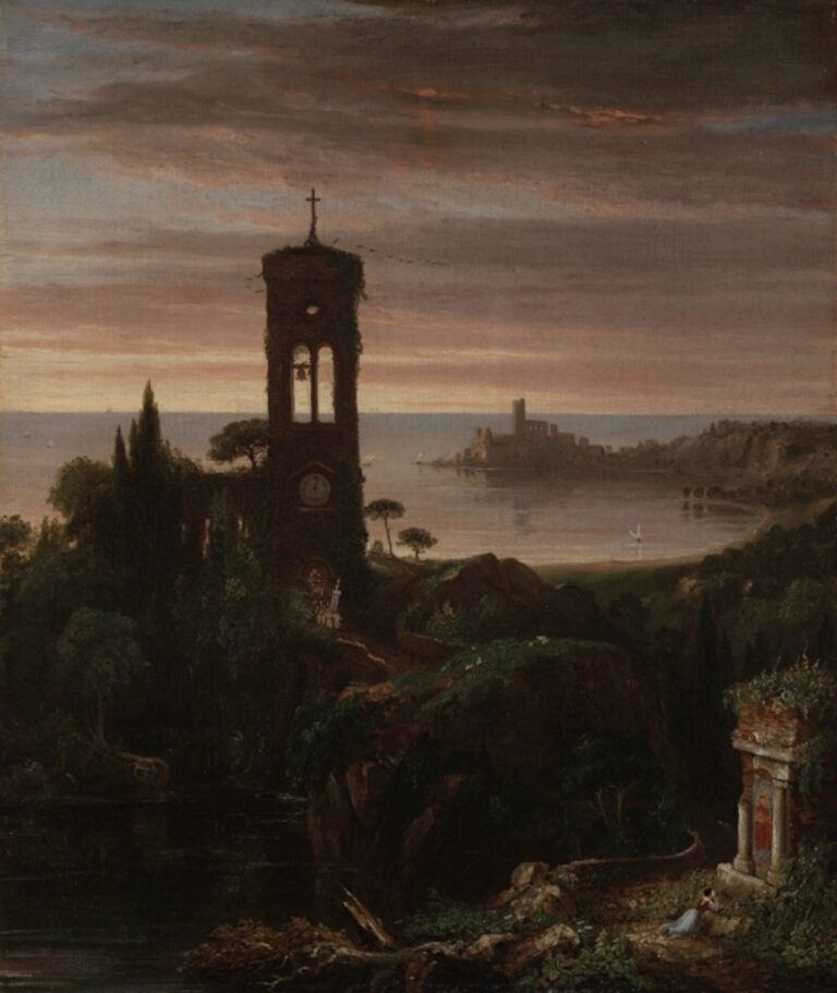 painting by Thomas Cole, “The Vesper Hymn”.