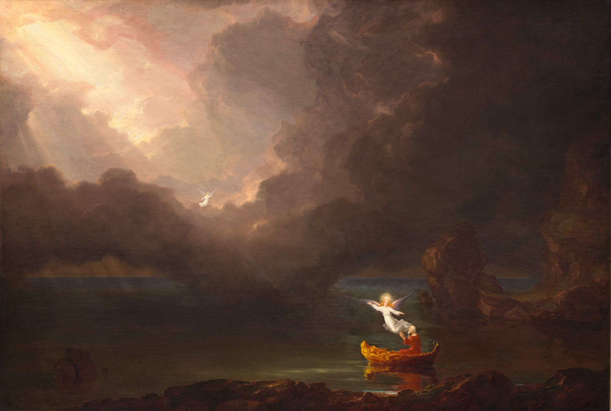 painting by Thomas Cole "the voyage of life: old age"