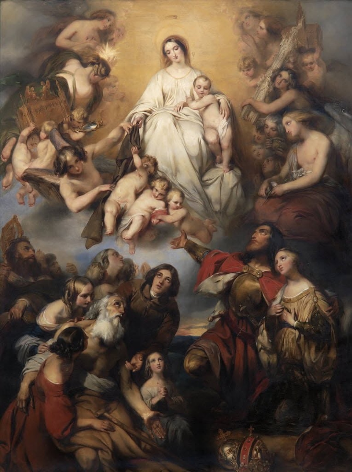 Painting of Our Lady of Mount Carmel by Gustaaf Wappers